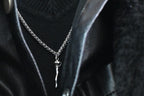 Collana Catena Corno e Corona - Acciaio inossidabile