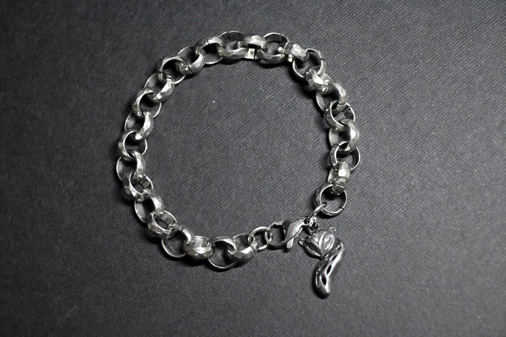 bracciale catena rolò "volpe" - acciaio inossidabile