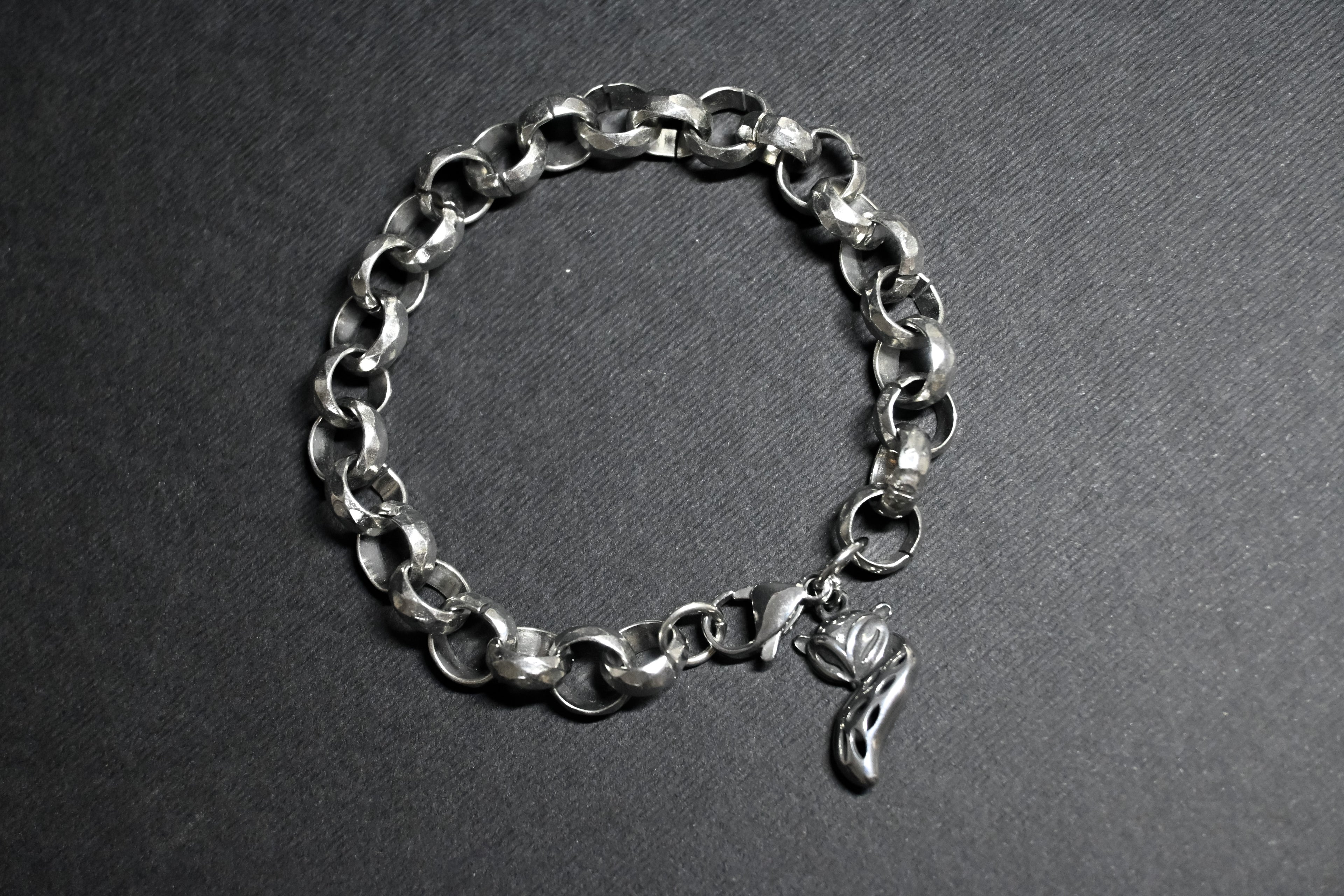 bracciale catena rolò "volpe" - acciaio inossidabile