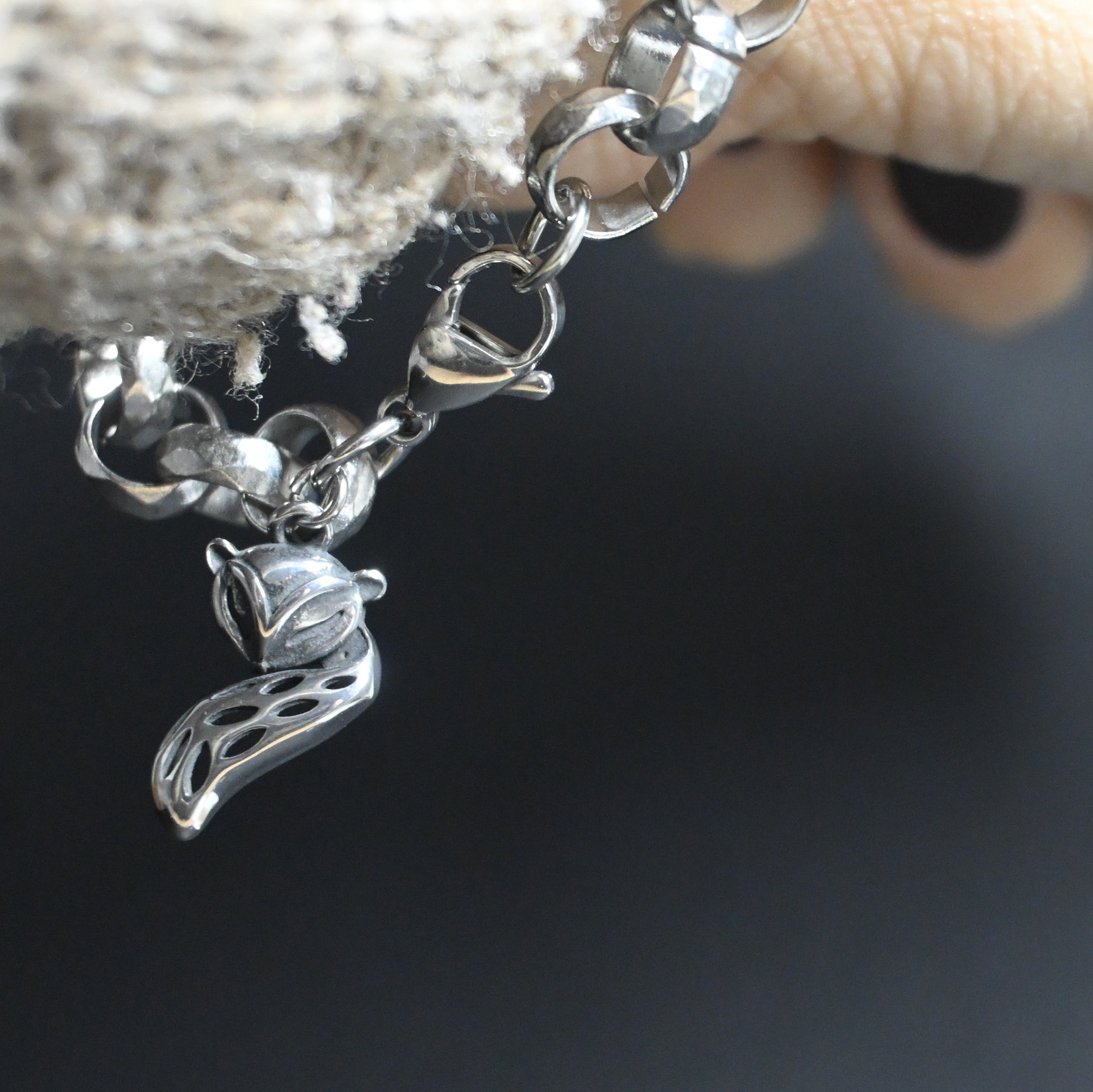 bracciale catena rolò "volpe" - acciaio inossidabile