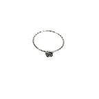 anello sottile con rosa - acciaio inossidabile 304