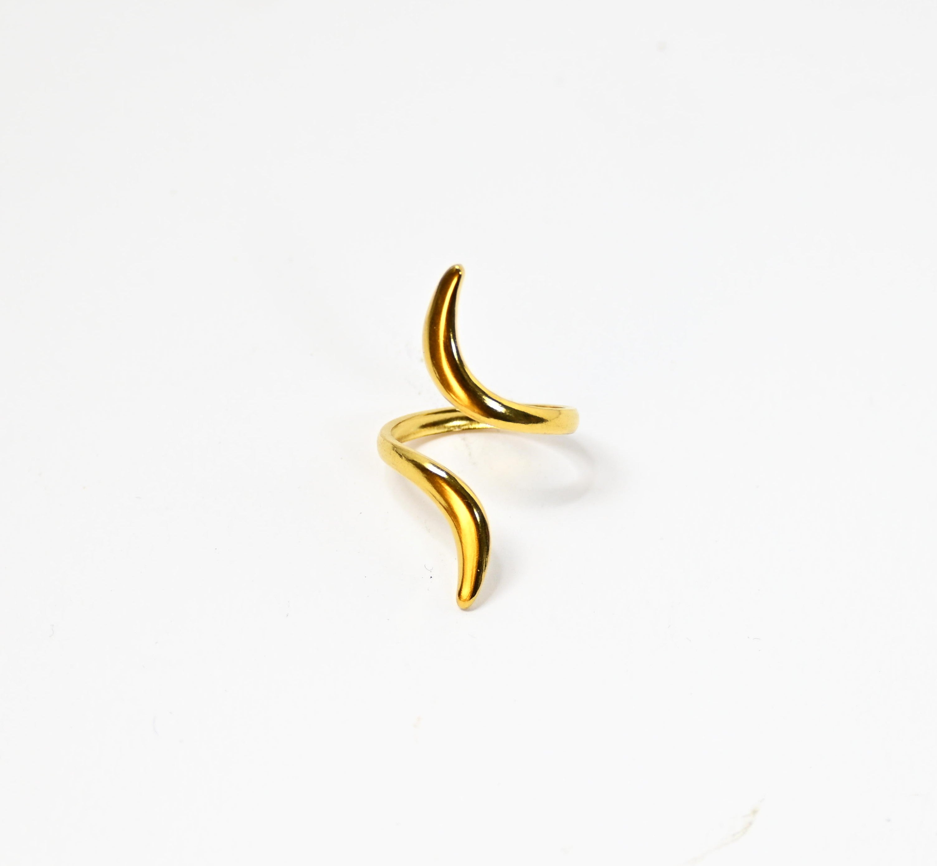 anello "elegant" dorato - acciaio inossidabile