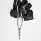 Collana Catena Corno e Corona - Acciaio inossidabile