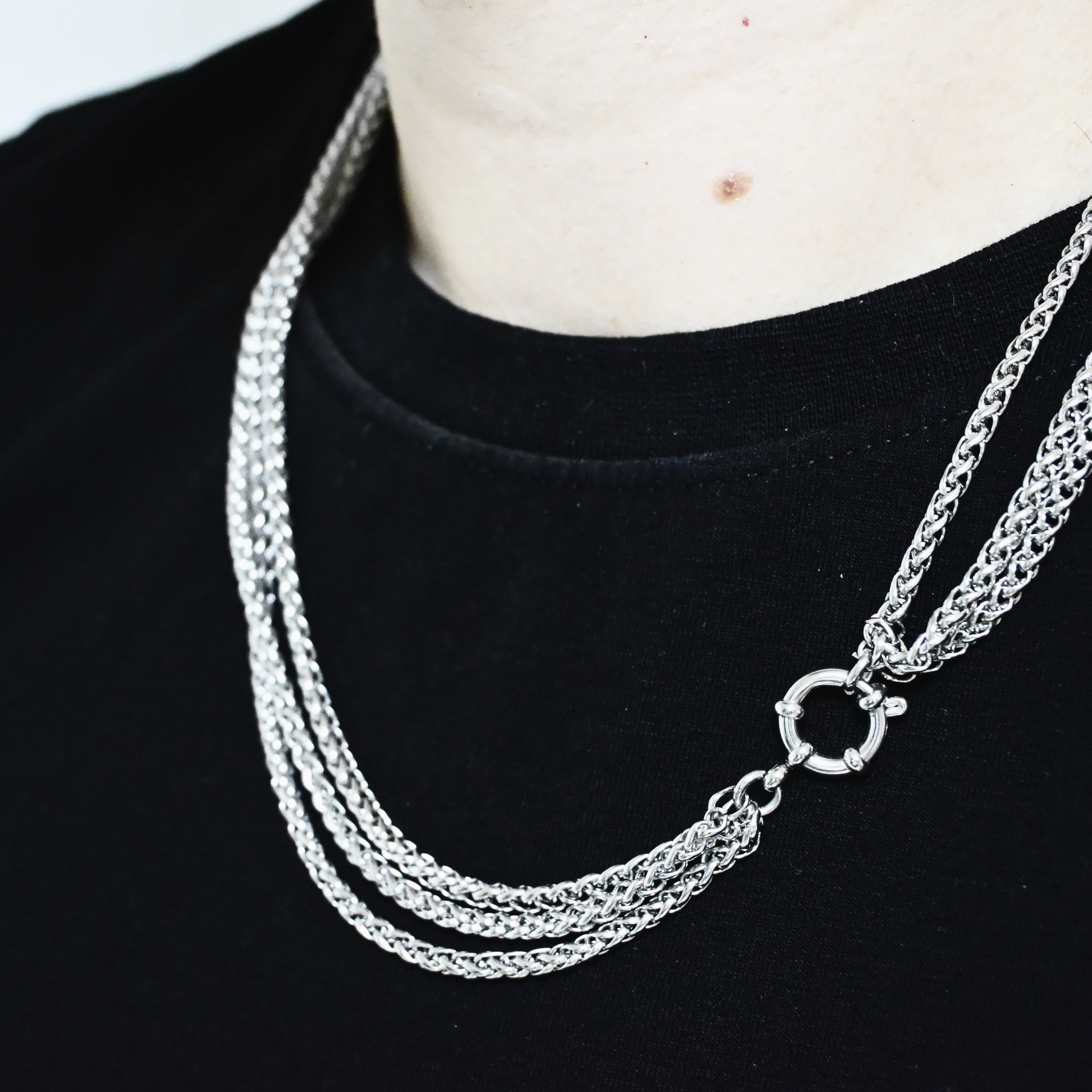 Collana Tris Spiga – Acciaio Inossidabile