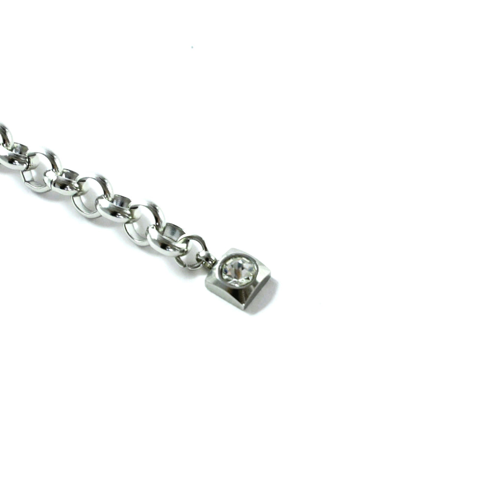 collana "Y" rolò con strass - acciaio inossidabile