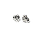 orecchini a bottone tribal heart - acciaio inossidabile 316