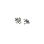 orecchini a bottone tribal heart - acciaio inossidabile 316