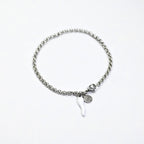 Bracciale Catena Rolò con Charm Corno Bianco – Acciaio Inossidabile