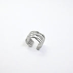 anello a fascia X regolabile - acciaio inossidabile