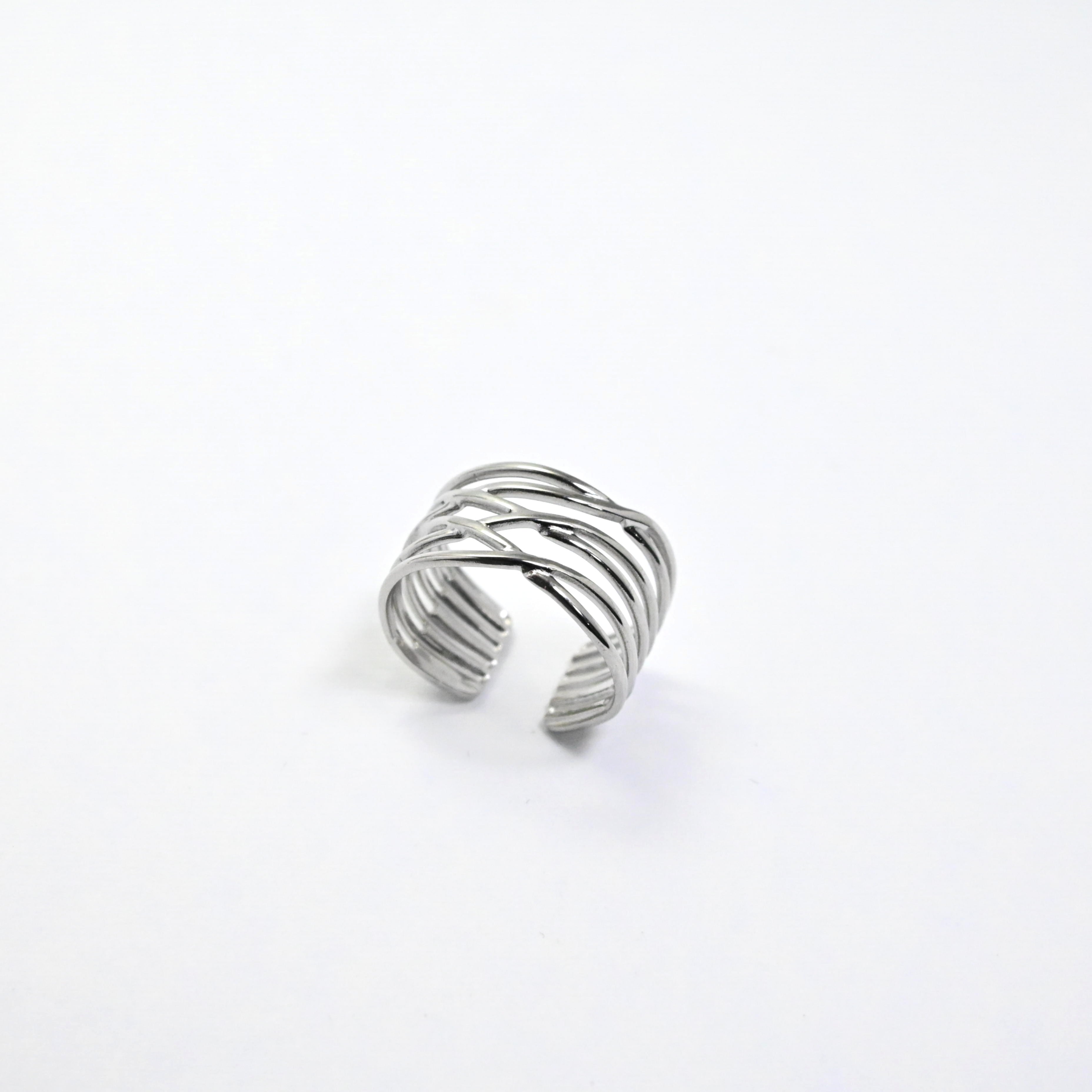 anello a fascia X regolabile - acciaio inossidabile