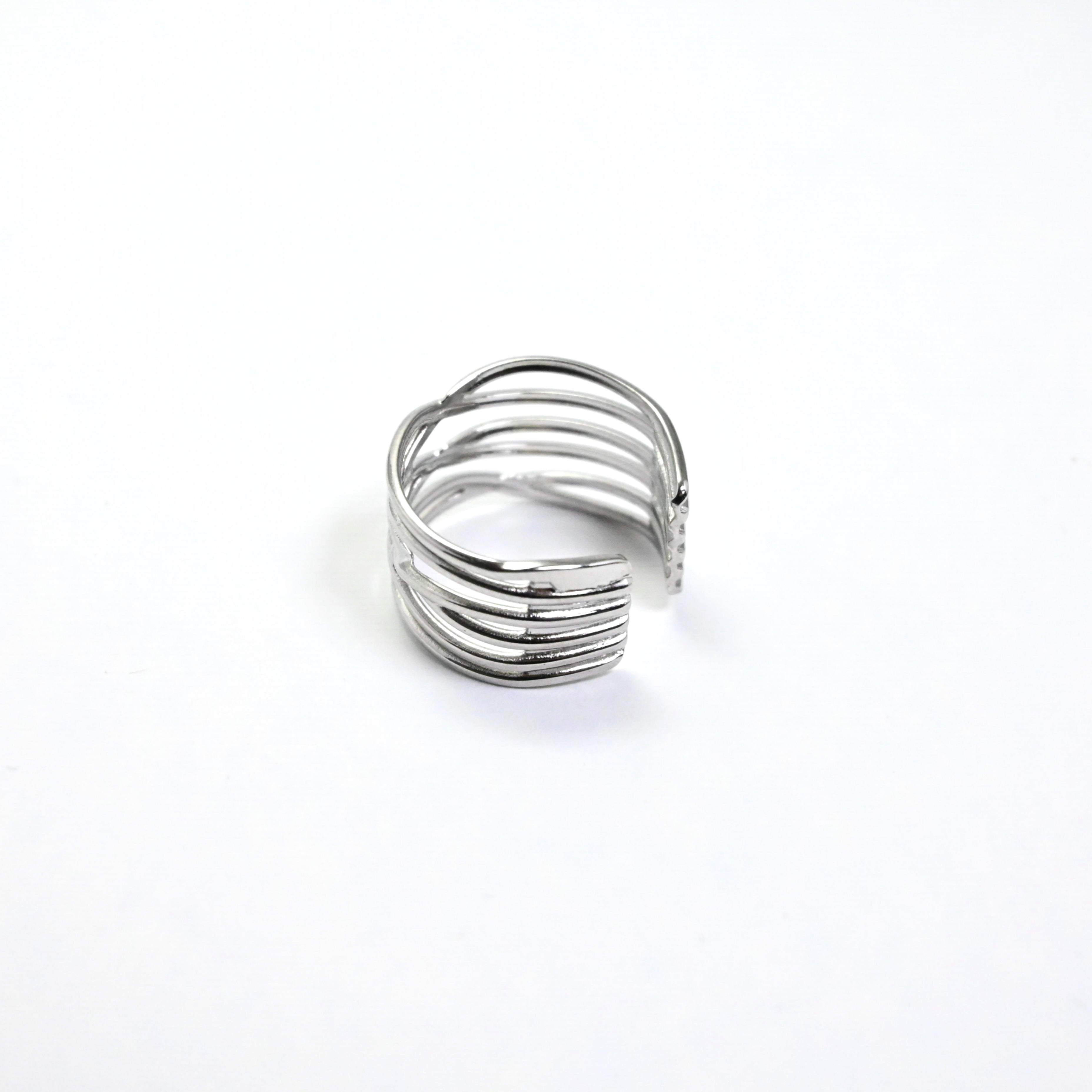 anello a fascia X regolabile - acciaio inossidabile