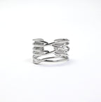 anello a fascia X regolabile - acciaio inossidabile