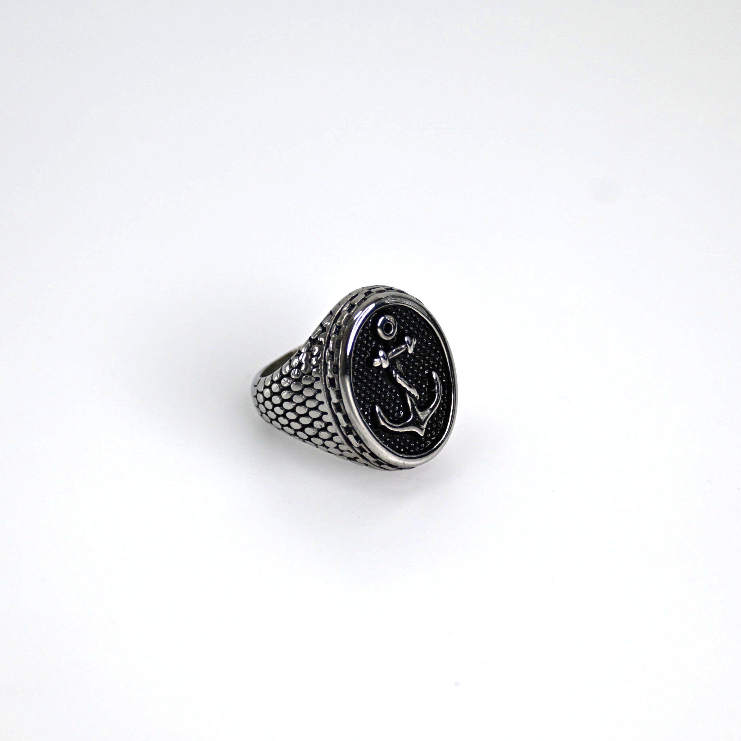 Anello Fascia Larga Àncora - Acciaio Inossidabile