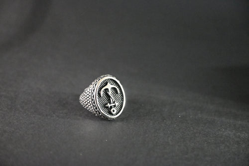 Anello Fascia Larga Àncora - Acciaio Inossidabile